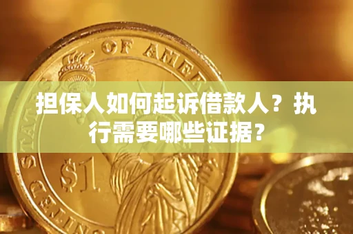 武汉担保人如何起诉借款人？执行需要哪些证据？
