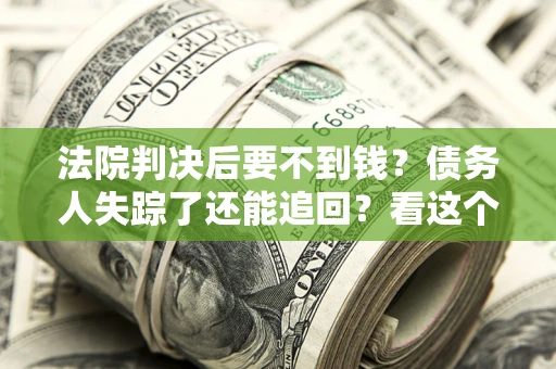 武汉法院判决后要不到钱？债务人失踪了还能追回？看这个方法！