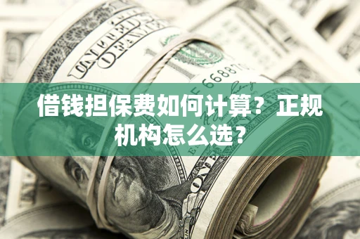 武汉借钱担保费如何计算？正规机构怎么选？