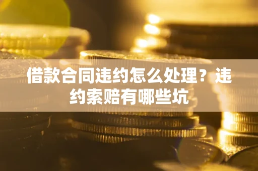 武汉借款合同违约怎么处理？违约索赔有哪些坑