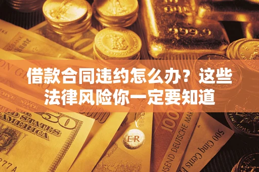武汉借款合同违约怎么办？这些法律风险你一定要知道