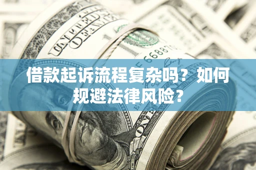 武汉借款起诉流程复杂吗？如何规避法律风险？