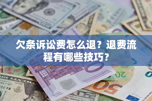 武汉欠条诉讼费怎么退？退费流程有哪些技巧？