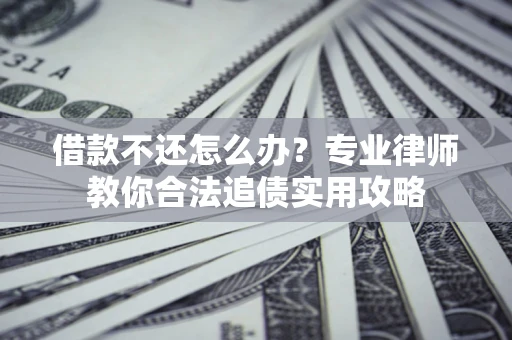 武汉借款不还怎么办？专业律师教你合法追债实用攻略