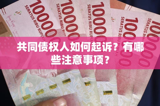 武汉共同债权人如何起诉？有哪些注意事项？