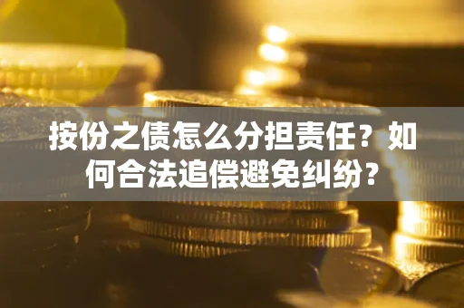 武汉按份之债怎么分担责任？如何合法追偿避免纠纷？